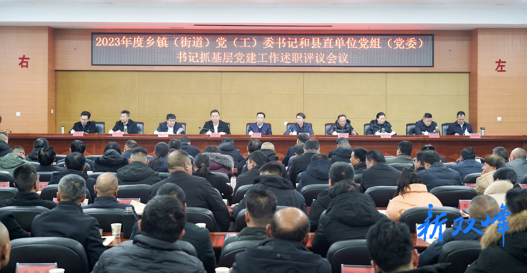 双峰县召开2023年度基层党建工作述职评议会议