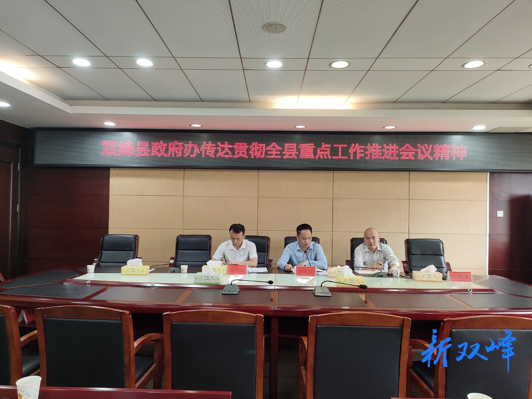 县政府办传达贯彻全县重点工作推进会议精神