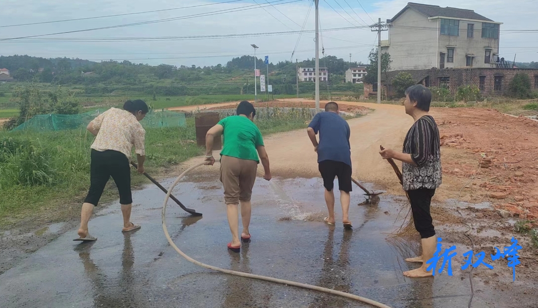 沙塘乡新田村：村民自发义务清洁道路