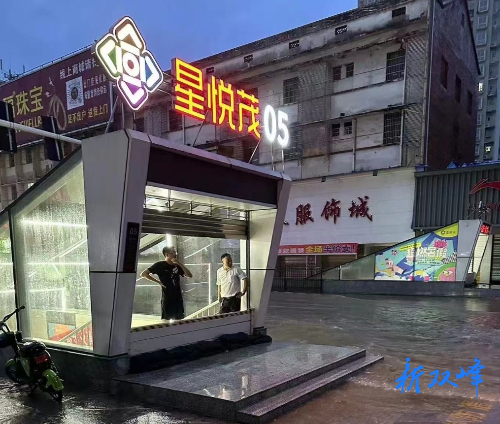 双峰县发改局（县国动办）奋战一线防汛排险