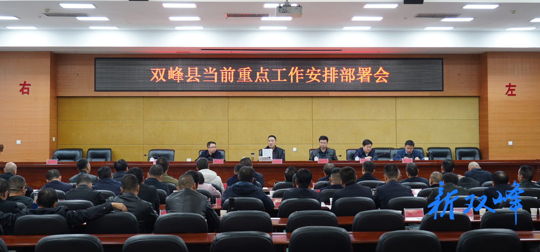 王文红主持召开双峰县当前重点工作安排部署会
