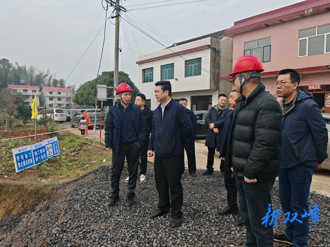 县领导调度双峰县引府济侧-河湖连通工程建设情况