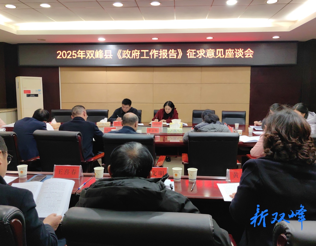 双峰县召开《政府工作报告》征求意见座谈会