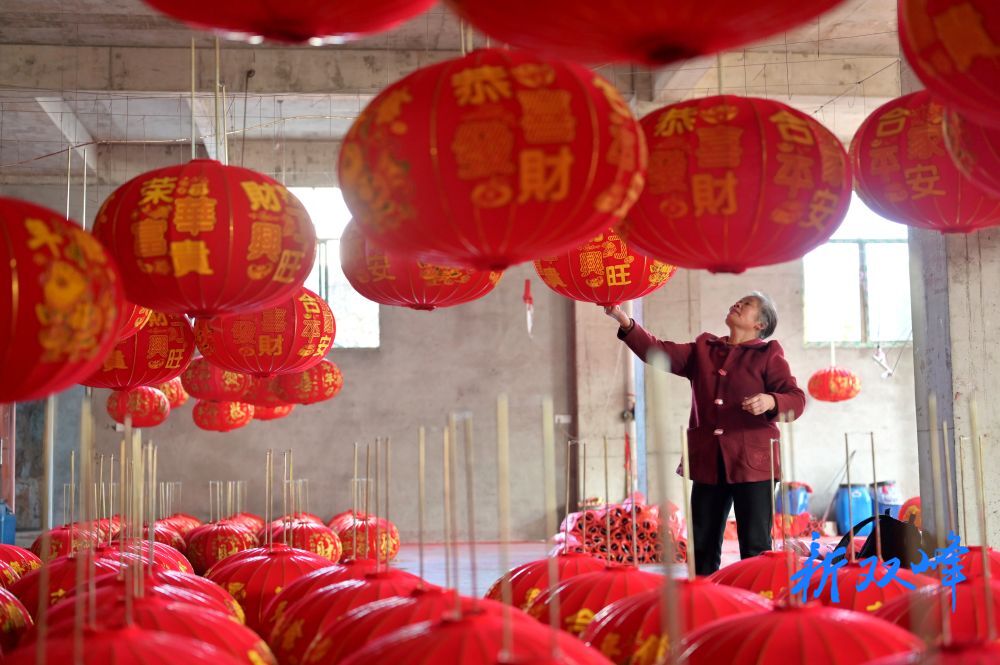 灯笼厂产销两旺 红红火火迎新年