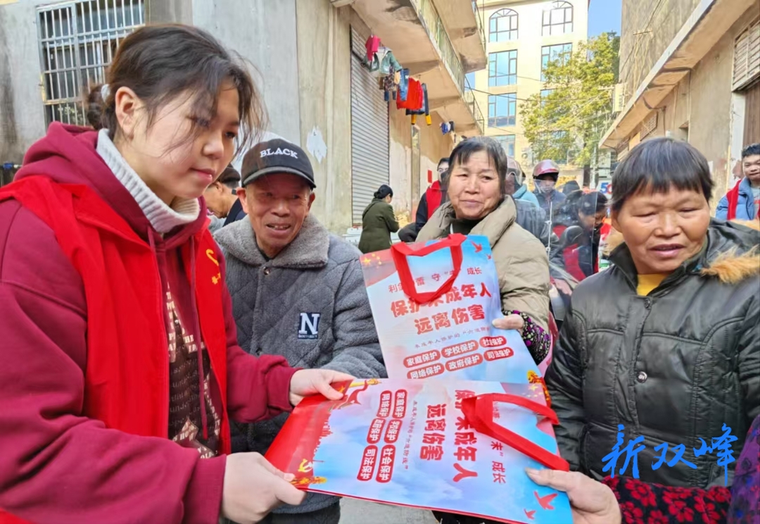 “寒冬送法 护航百姓” 锁石镇司法所开展大学生寒假送法下乡活动