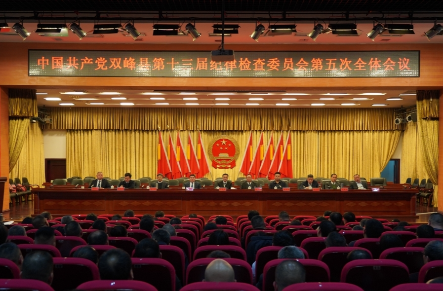双峰县第十三届纪律检查委员会第五次全体会议召开