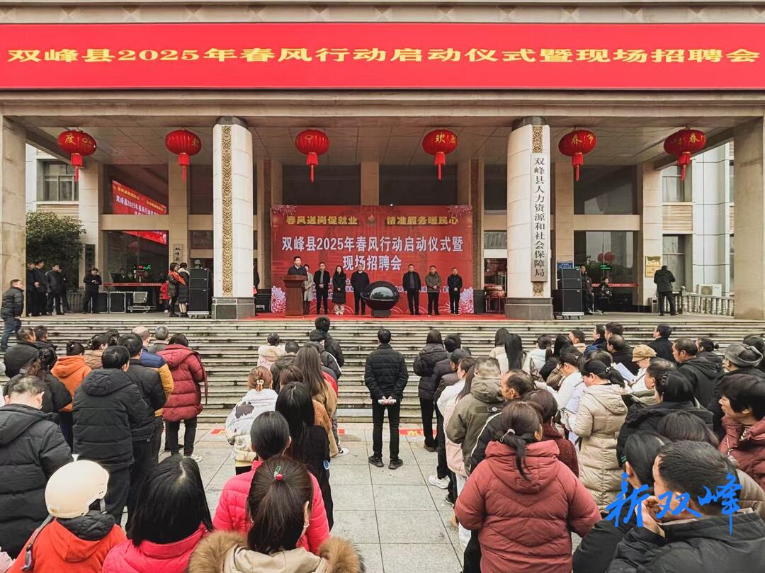 双峰县举行2025年春风行动启动仪式暨现场招聘会  提供就业岗位4862个