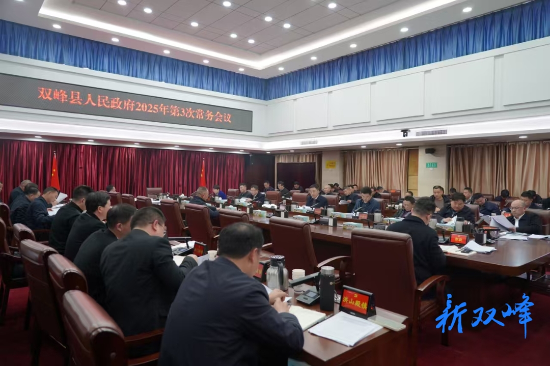 王文红主持召开双峰县人民政府2025年第3次常务会议