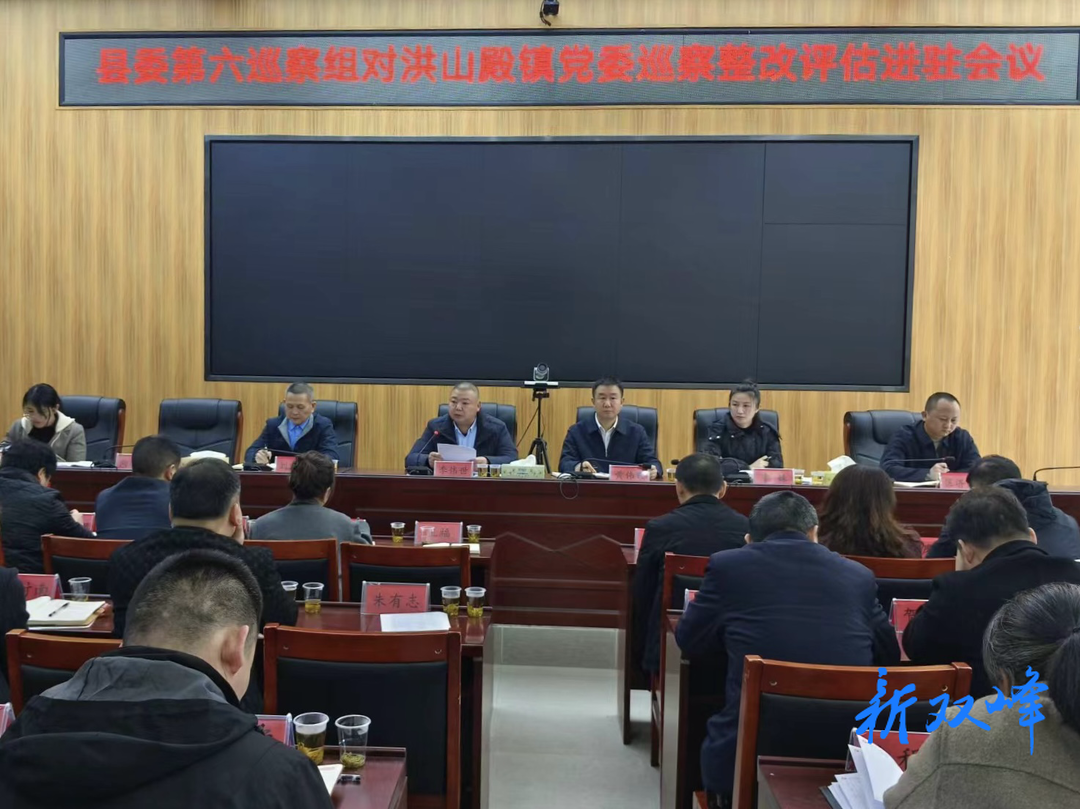 双峰县委巡察组对洪山殿镇党委巡察整改评估进驻动员会议召开