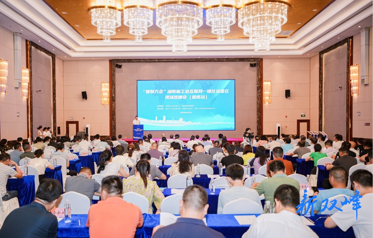 “智赋万企”湖南省工业互联网一体化进园区现场观摩会（娄底站）在双峰县举办