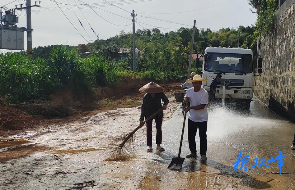 沙塘乡大荆村：村民自发义务清洁道路