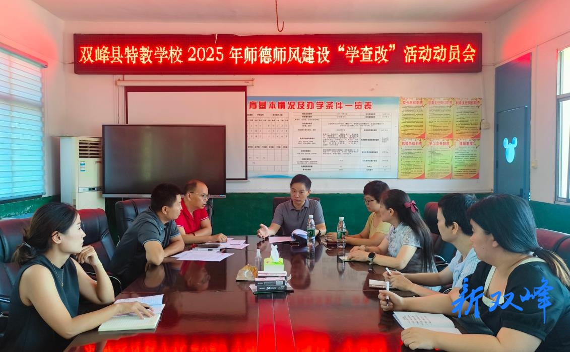 双峰县特殊教育学校组织2025年暑期师德师风集中培训