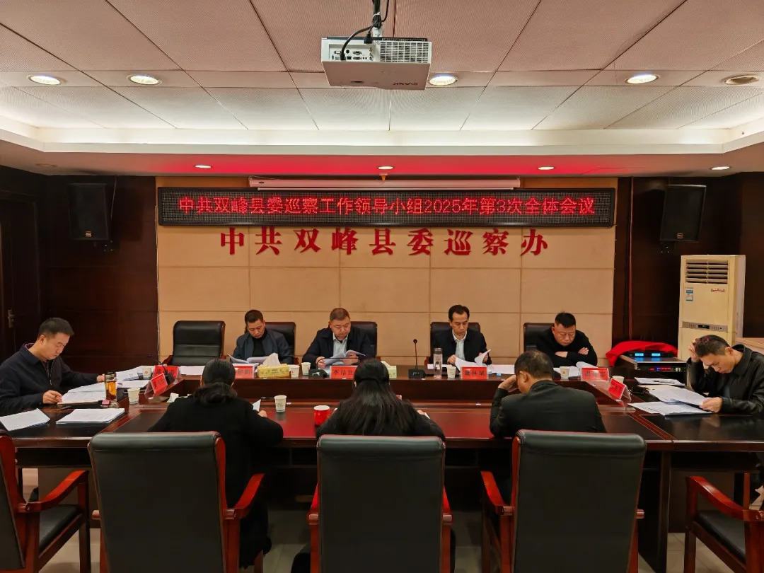 双峰县委巡察工作领导小组听取十三届县委第九轮巡察情况汇报