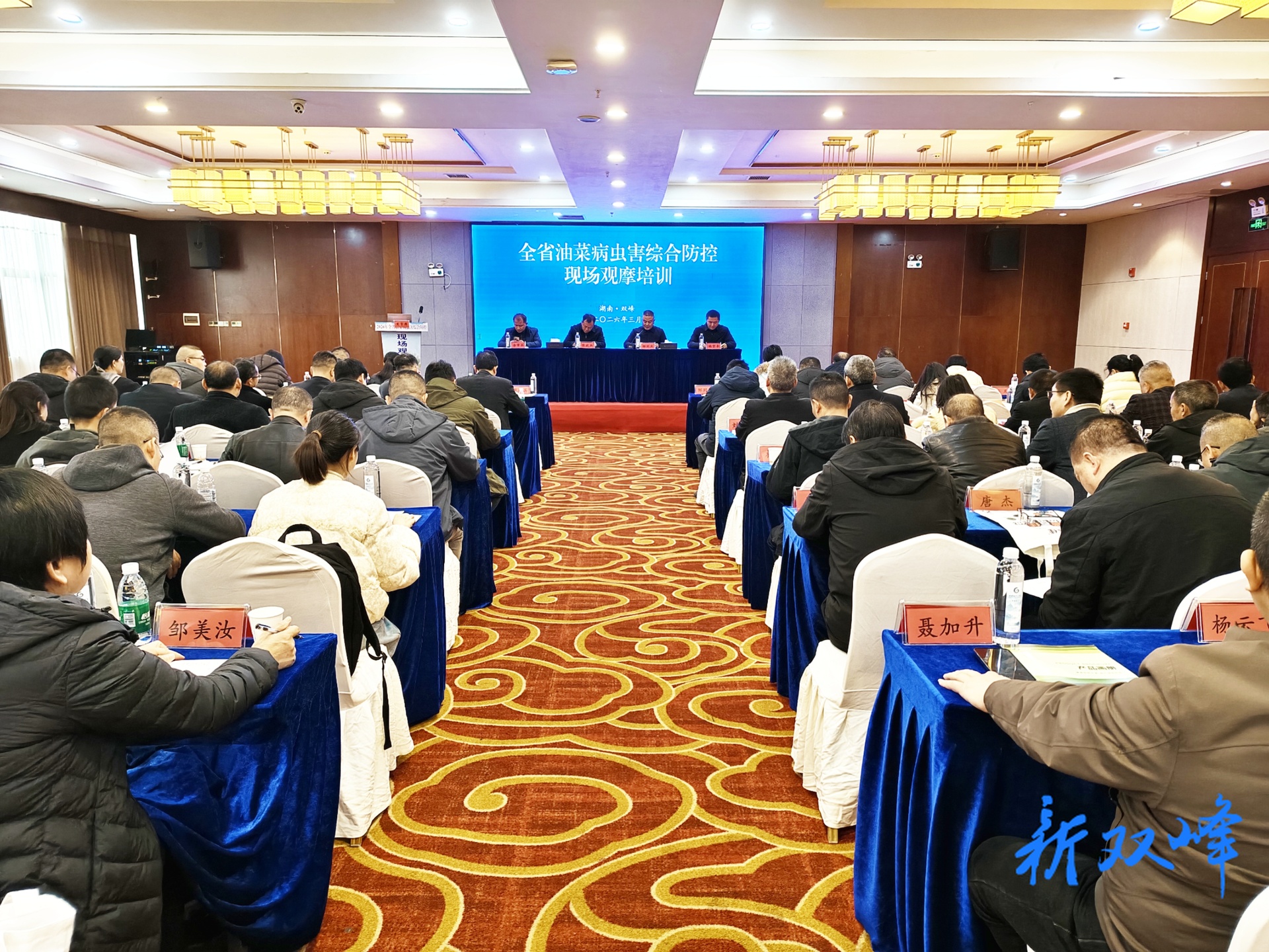 2026年全省油菜病虫害综合防控现场观摩培训活动在双峰举行