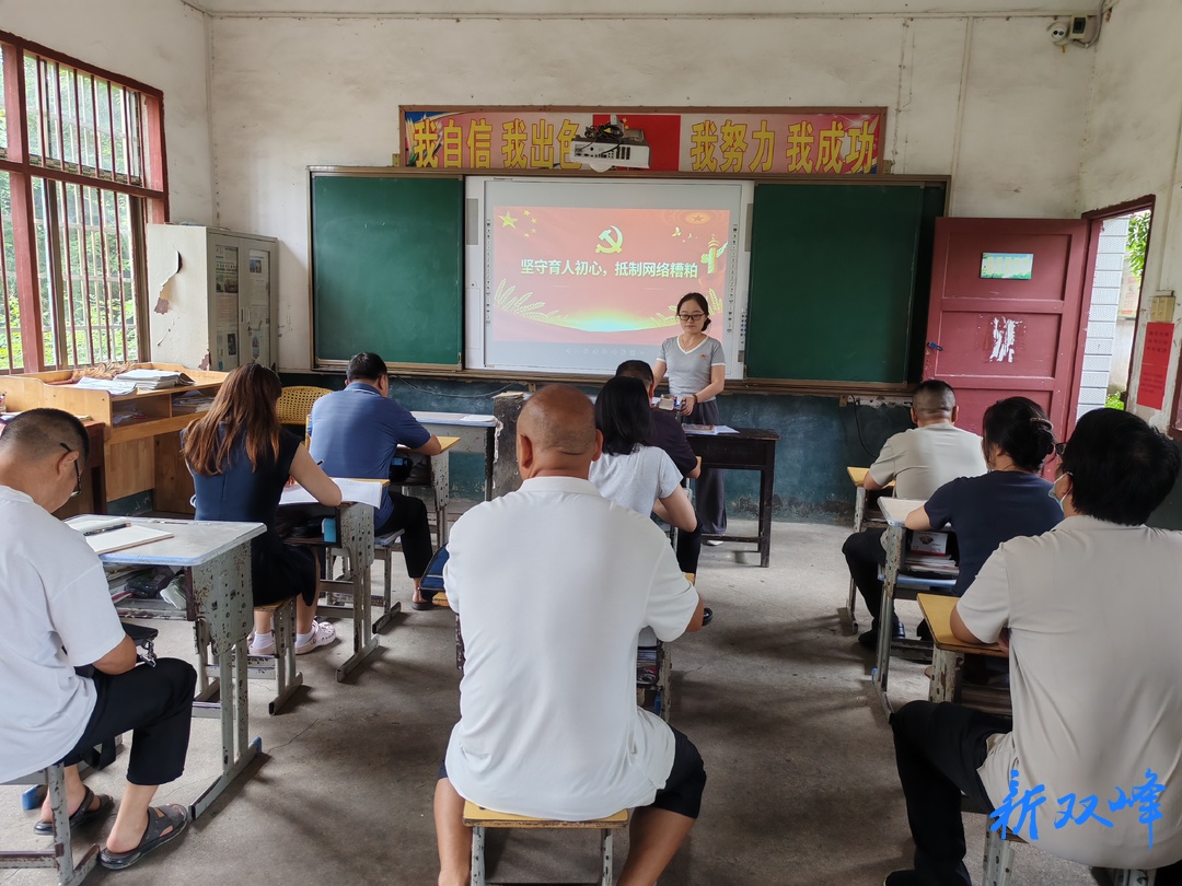 锁石镇中心小学党支部开展专题党课学习活动
