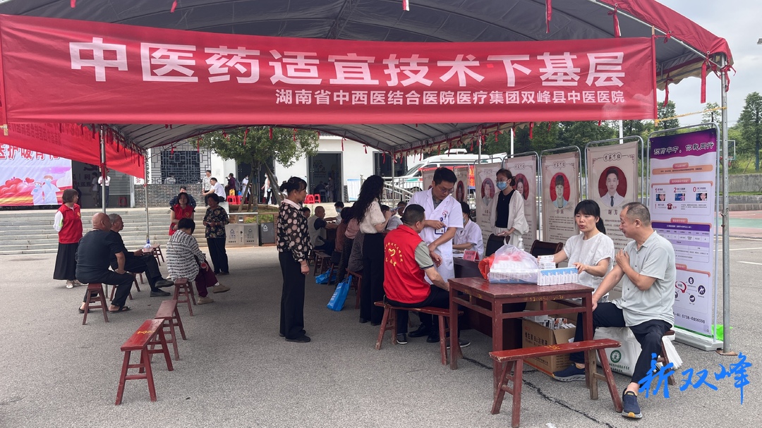 双峰县开展“杏林乡约传国粹 中西医护暖青花”大型义诊活动