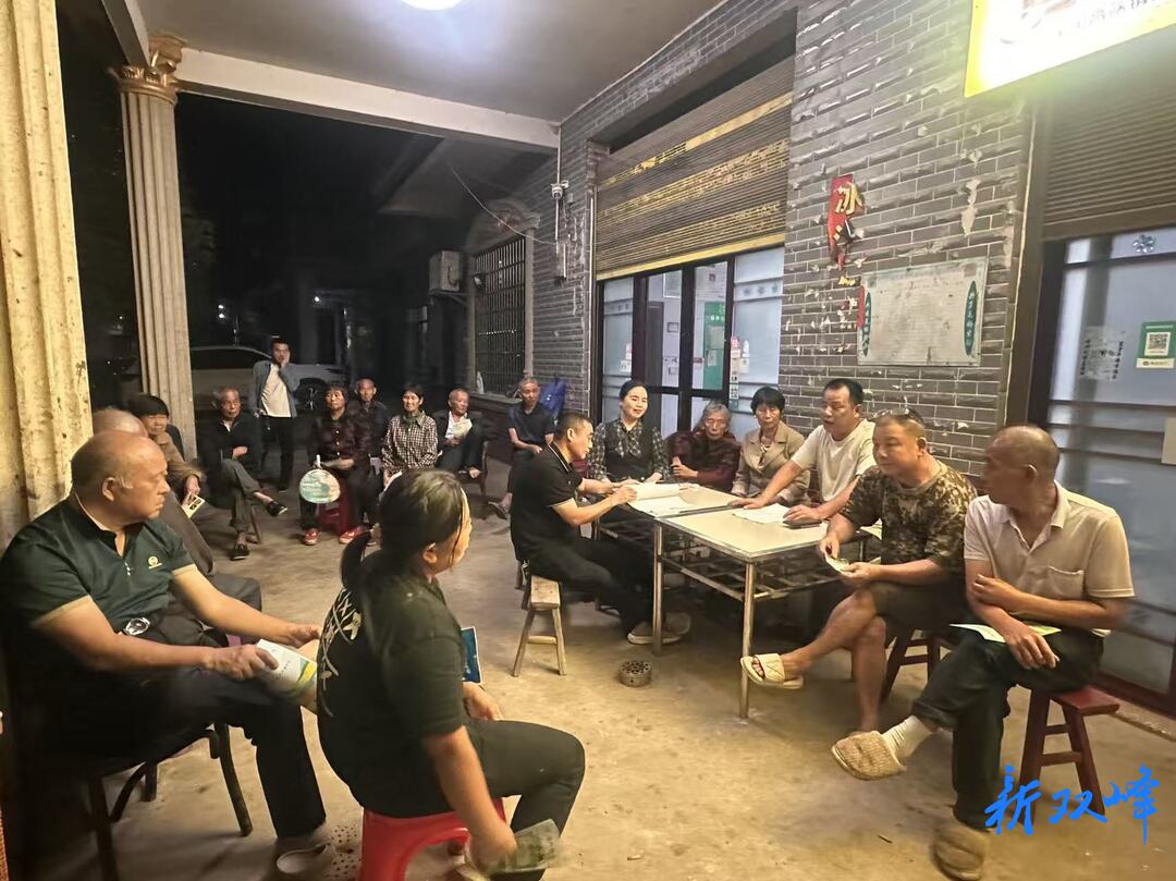 锁石镇大溢塘村开展屋场会