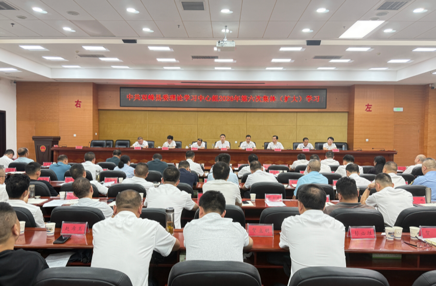 王文红主持召开双峰县委理论学习中心组2026年第六次集体（扩大）学习