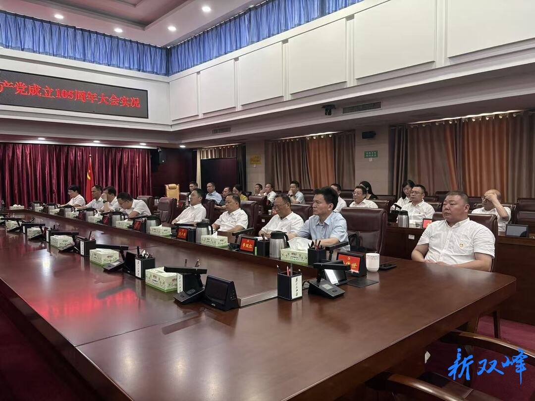 县四大家领导班子集中收看庆祝中国共产党成立105周年大会实况直播