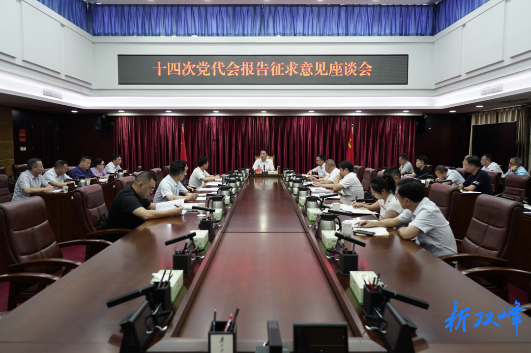 王文红主持召开双峰县第十四次党代会报告征求意见座谈会