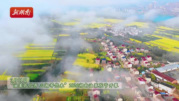 共赴花海之约｜湖南油菜花节3月11日启幕，双峰锁石为分会场之一